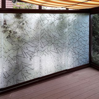 Sichtschutzfolie Wintergarten Fenster mit Motiv Splitting