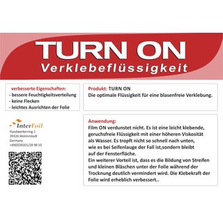 TURN ON - Die perfekte Verklebefl&uuml;ssigkeit f&uuml;r PVC Folien 250 ml