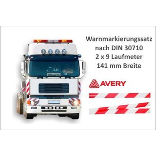 KFZ-Warnmarkierung nach DIN 30710 141 mm Set 18 LFM