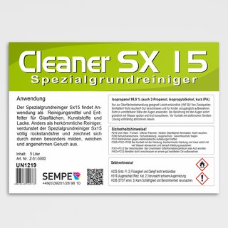 CLEANER SX15 - Spezialreiniger 5 Liter Kanister