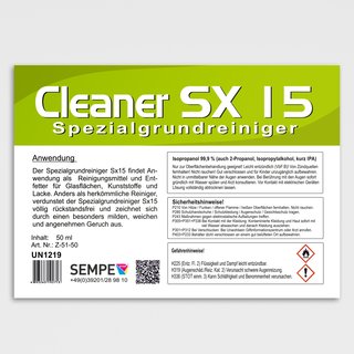 CLEANER SX15 - Spezialreiniger 50ml Pumpspr&uuml;hflasche